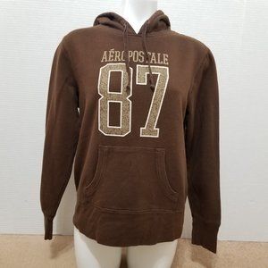 Aeropostale hoodie Small 87 logo graphic pullover kangaroo pocket Y2K